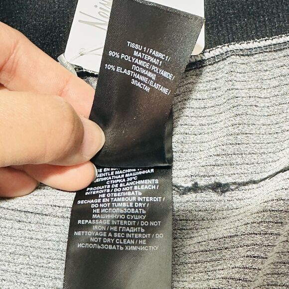 Balmain Moto Paneled Seamless Leggings 2 Black Stretch Elastic Waist NWT $1,150 - Picture 13 of 15